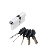 Цилиндровый механизм Цилиндр АЛЛЮР ключ-завертка HD FG 60-5K (25*10*25) WHITE белый перф.ключ 